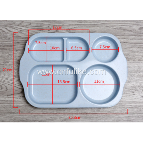 Wheat Straw Divided Plates for Healthy Eating